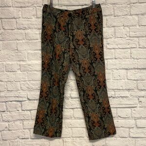 Central Falls Co Paisley Printed Crop Pants Sz 8